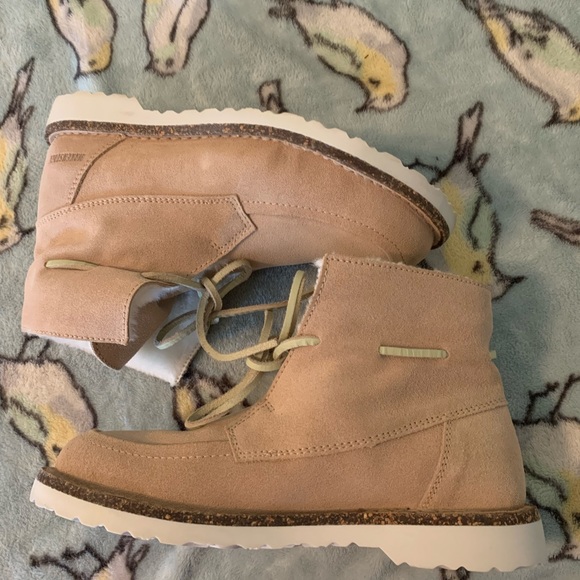Birkenstock booties suede tan brand new hydrophobic 37 - Picture 3 of 6
